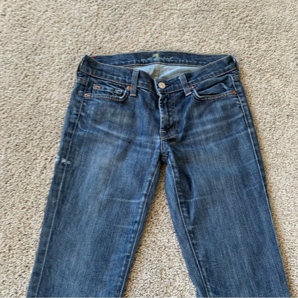 7 For All Mankind Roxanne Slim Straight Jeans Size 27 - Picture 3 of 9